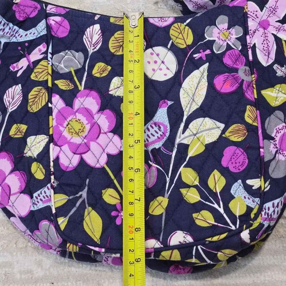 Vera‎ Bradley Shoulder Bag Satchel Purse Quilted Nightingale Boho Purple Floral